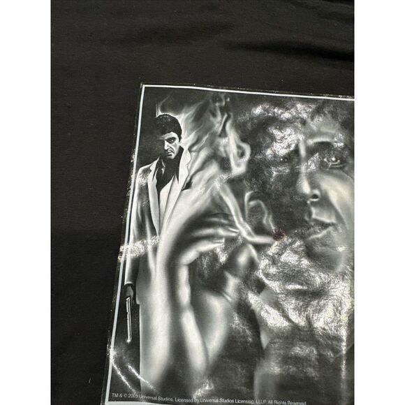 VTG 90s Scarface Clothing Co T Shirt Mens XL Black Tony Montana Gangsta Mob - Picture 2 of 9